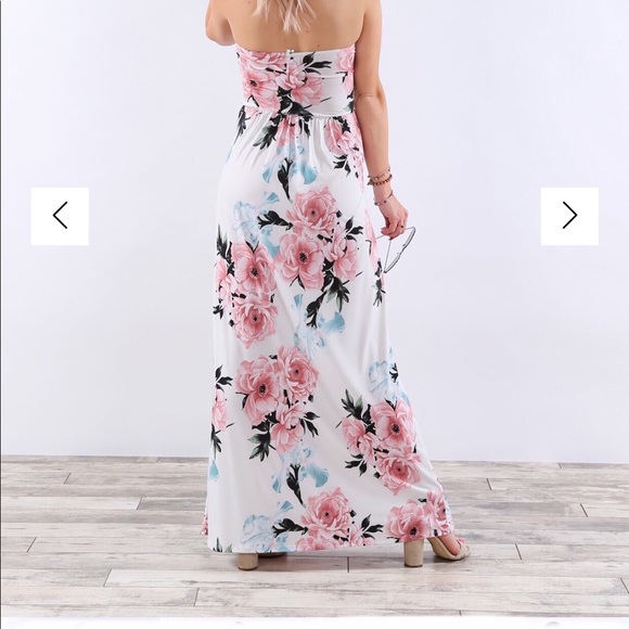 🎉HP🌺 Boutique Strapless Floral Maxi Dress - Picture 4 of 5